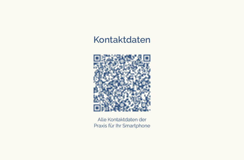 Visitenkarte Rückseite mit QR-Code