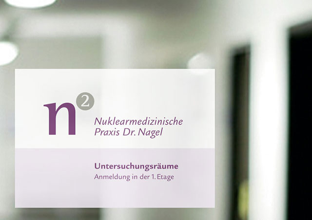 Praxismarketing: Schild Nuklearmedizinische Praxis Dr. Nagel